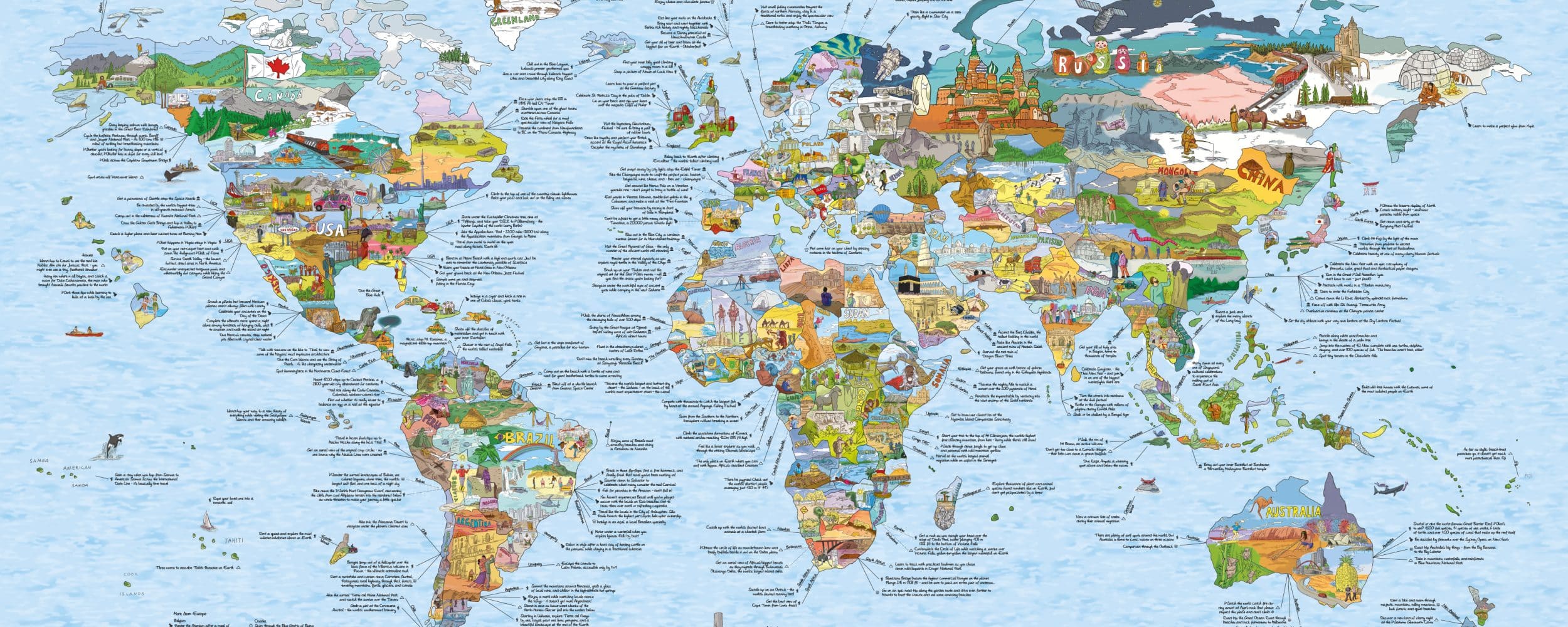 Mappa del mondo dal World Travellers Webshop