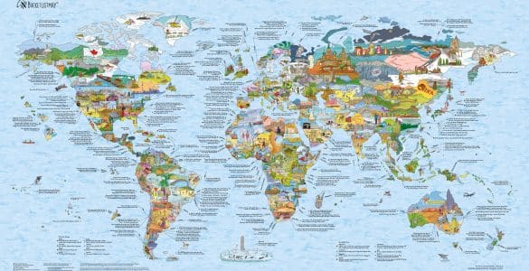 Mapa světa z webového obchodu World Travellers