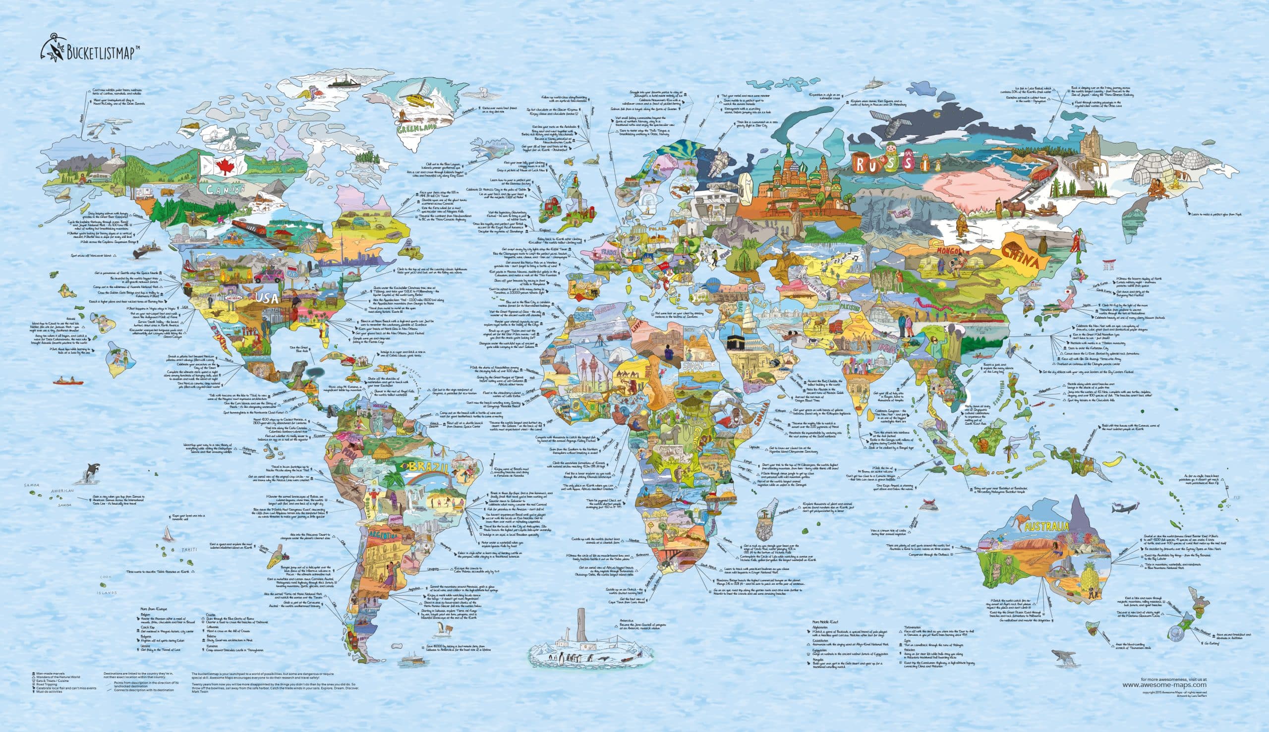 World map from the World Travelers Webshop