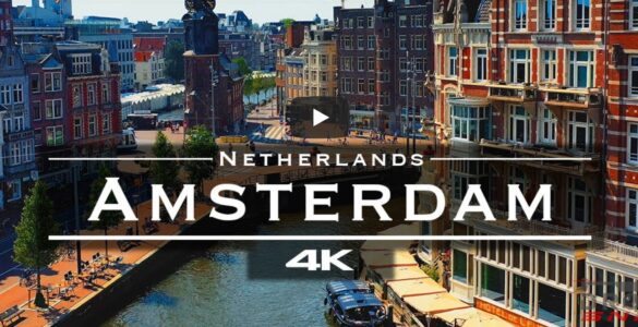 Amsterdam from the air with a drone
