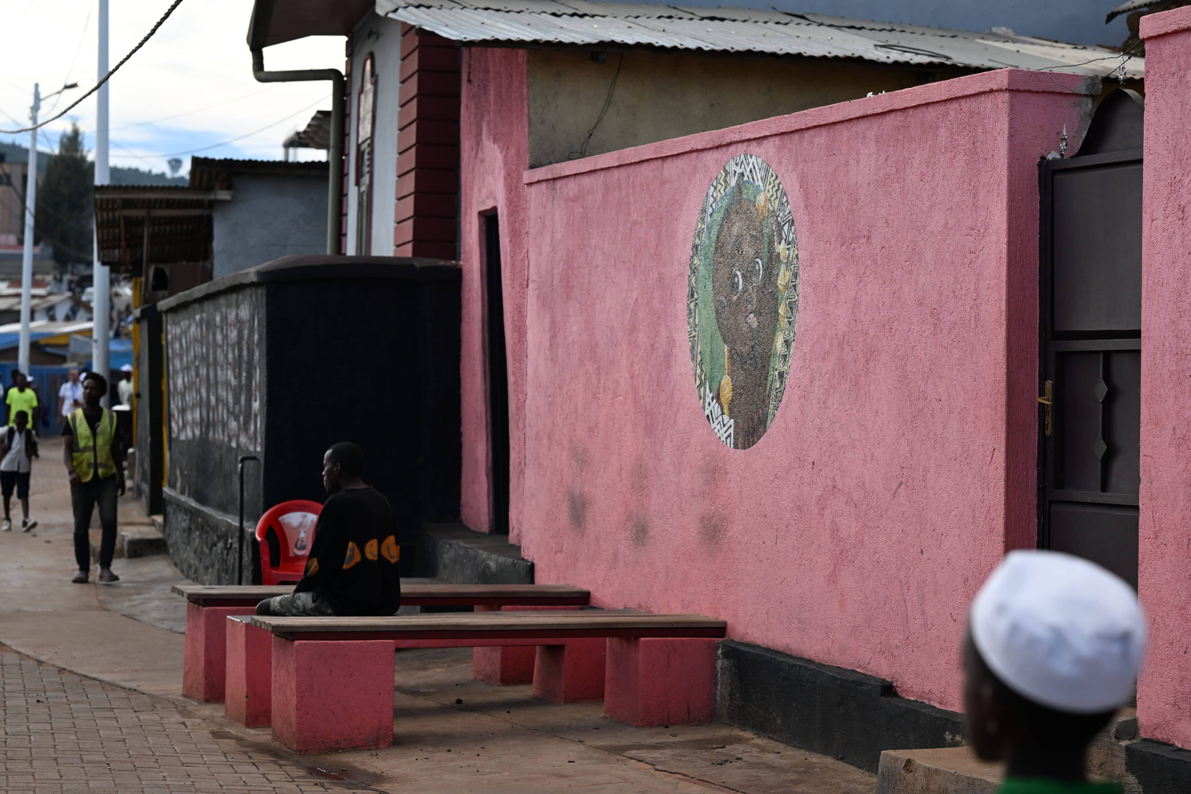 Childern straat in Kigali