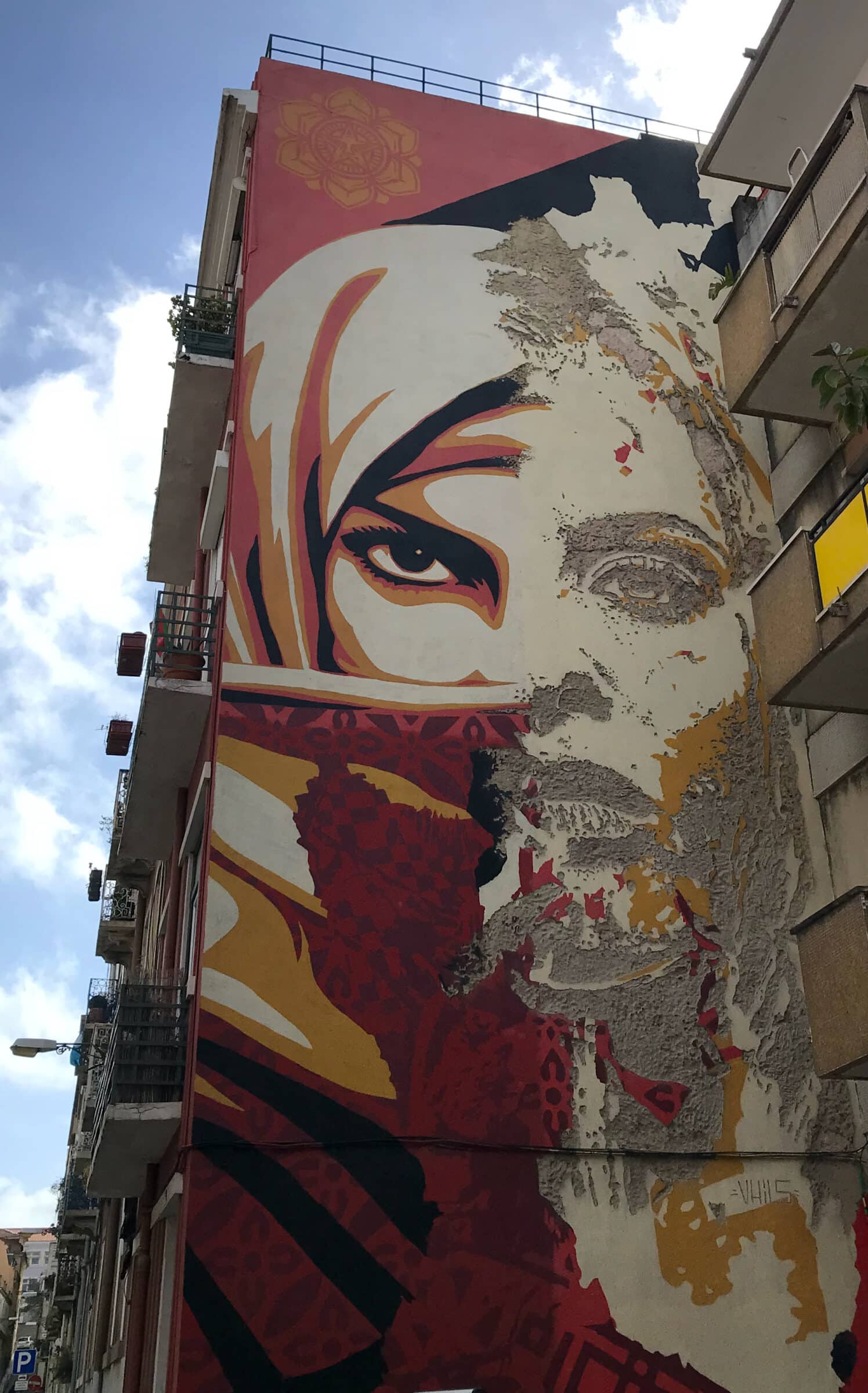 Dzieło sztuki portugalskiego artysty ulicznego Vhilsa
