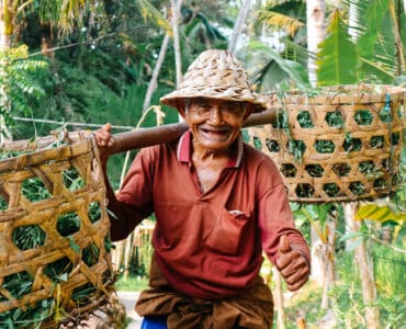 Um morador local em Bali, Ubud
