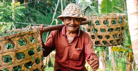Um morador local em Bali, Ubud
