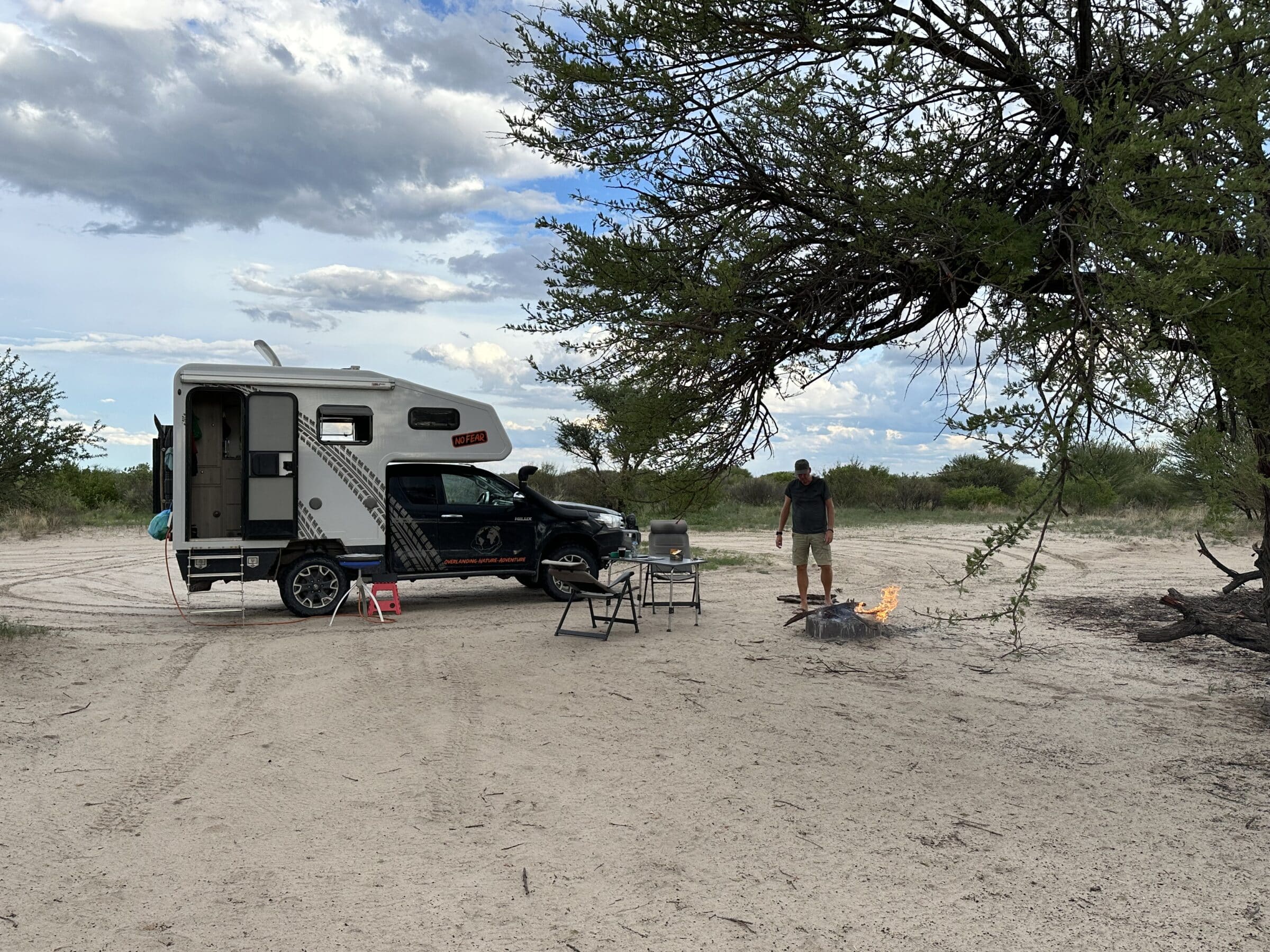 Camping i Kalahari | Överlandning i Botswana
