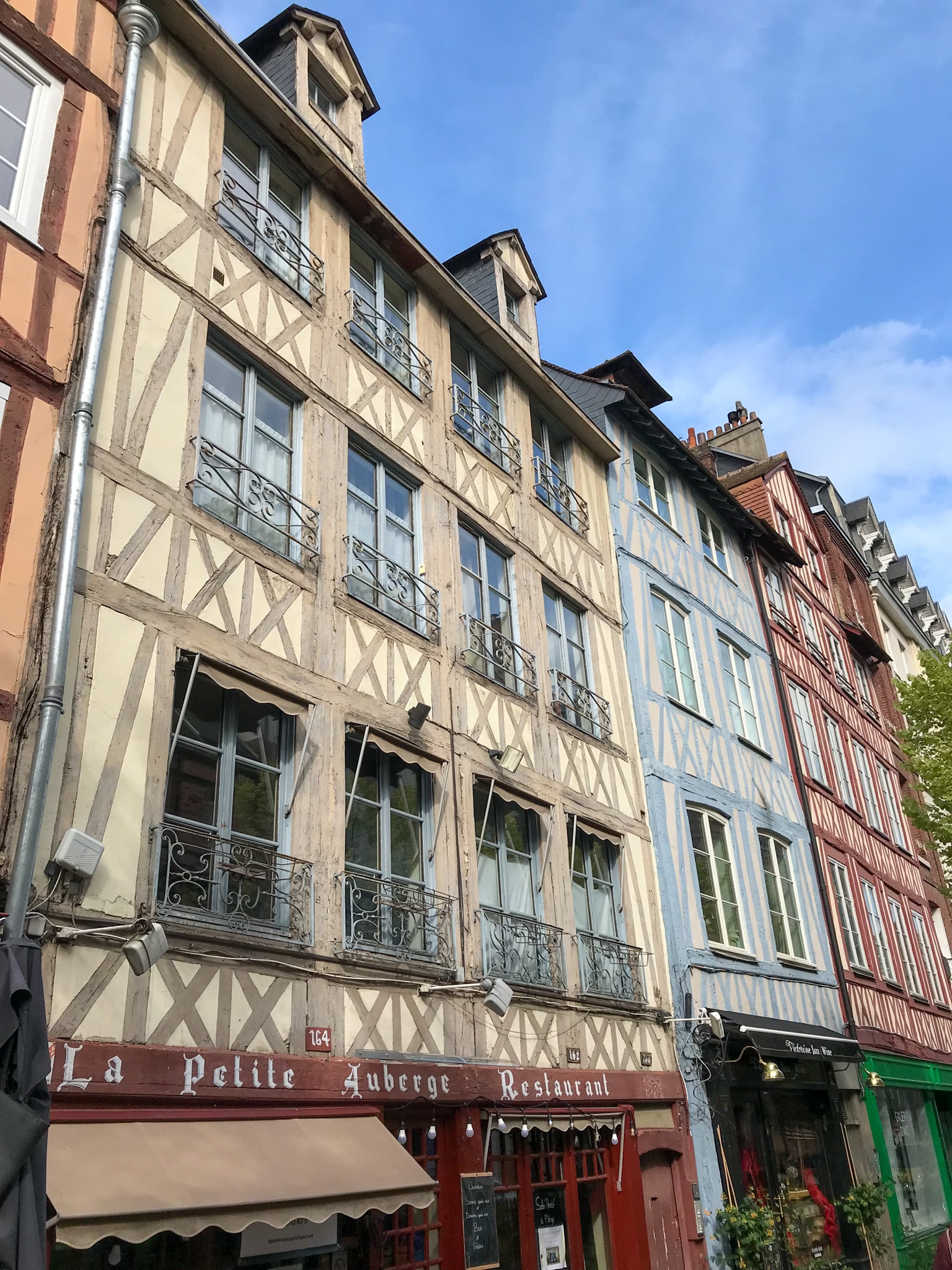 De typische gebouwen van Rouen