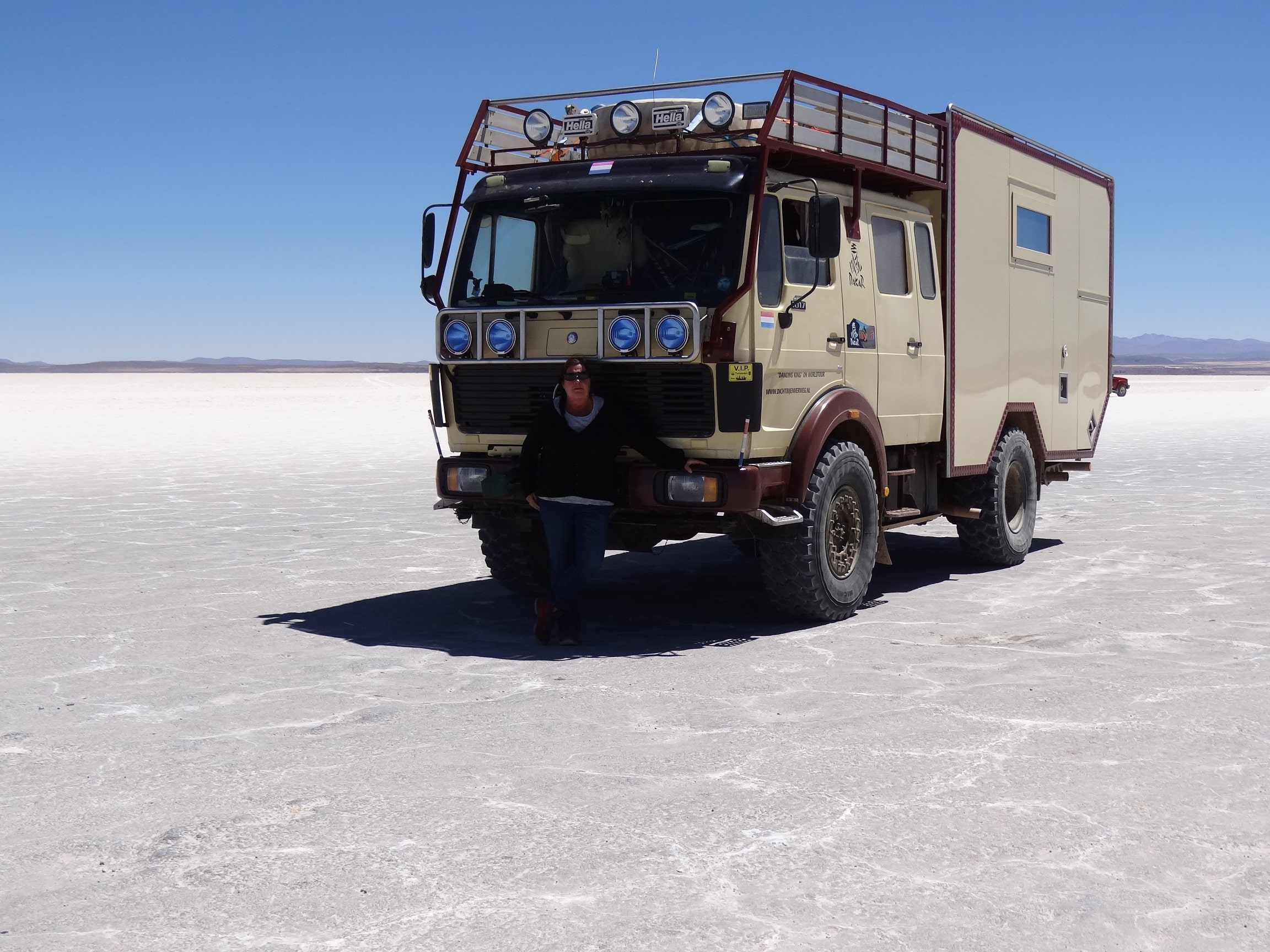 Op de zoutvlaktes van Bolivia
