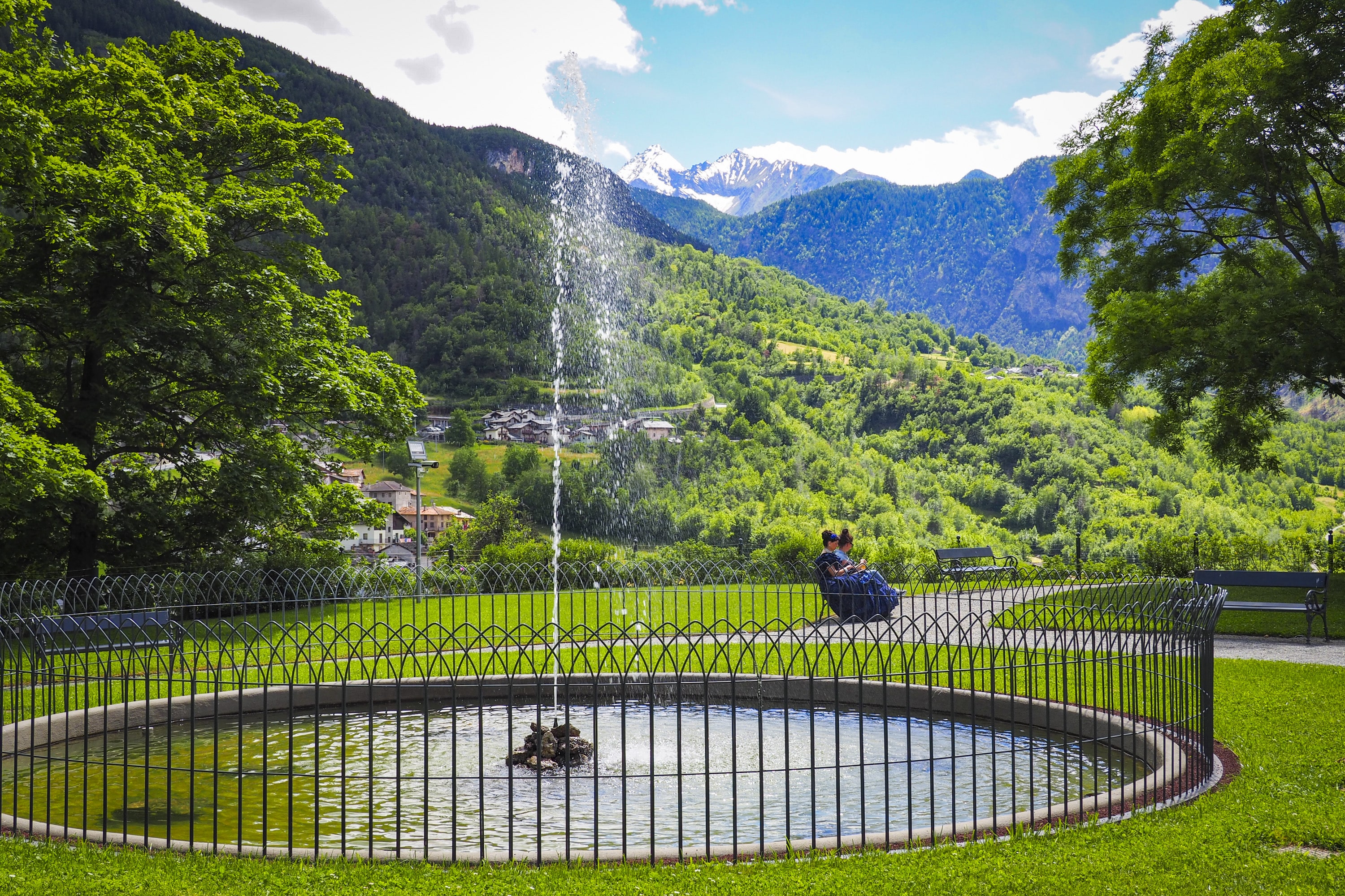 De tuin met fontein | Valle d'Aosta