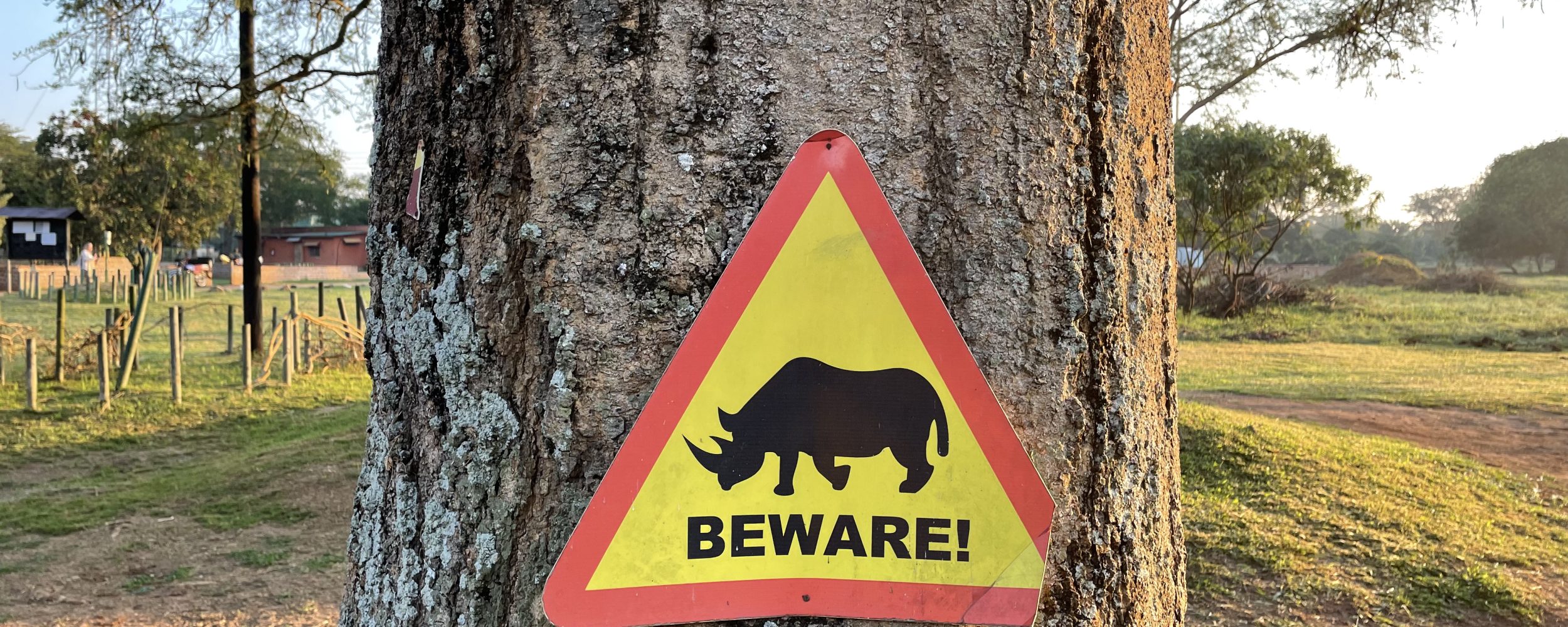 Vorsicht vor Nashörnern (Ziwa Rhino Sanctuary)