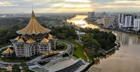 Bâtiment du gouvernement à Kuching-Sarawak-Malaisie
