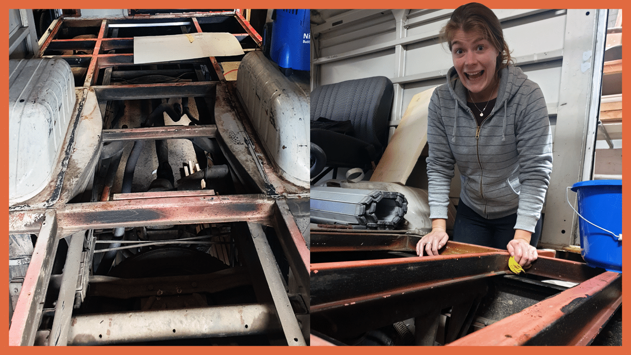 Přestavba hasičského autobusu | Pokládka podlahy v našem karavanu Brumm!