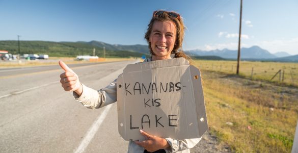 Hitchhiking on a trip
